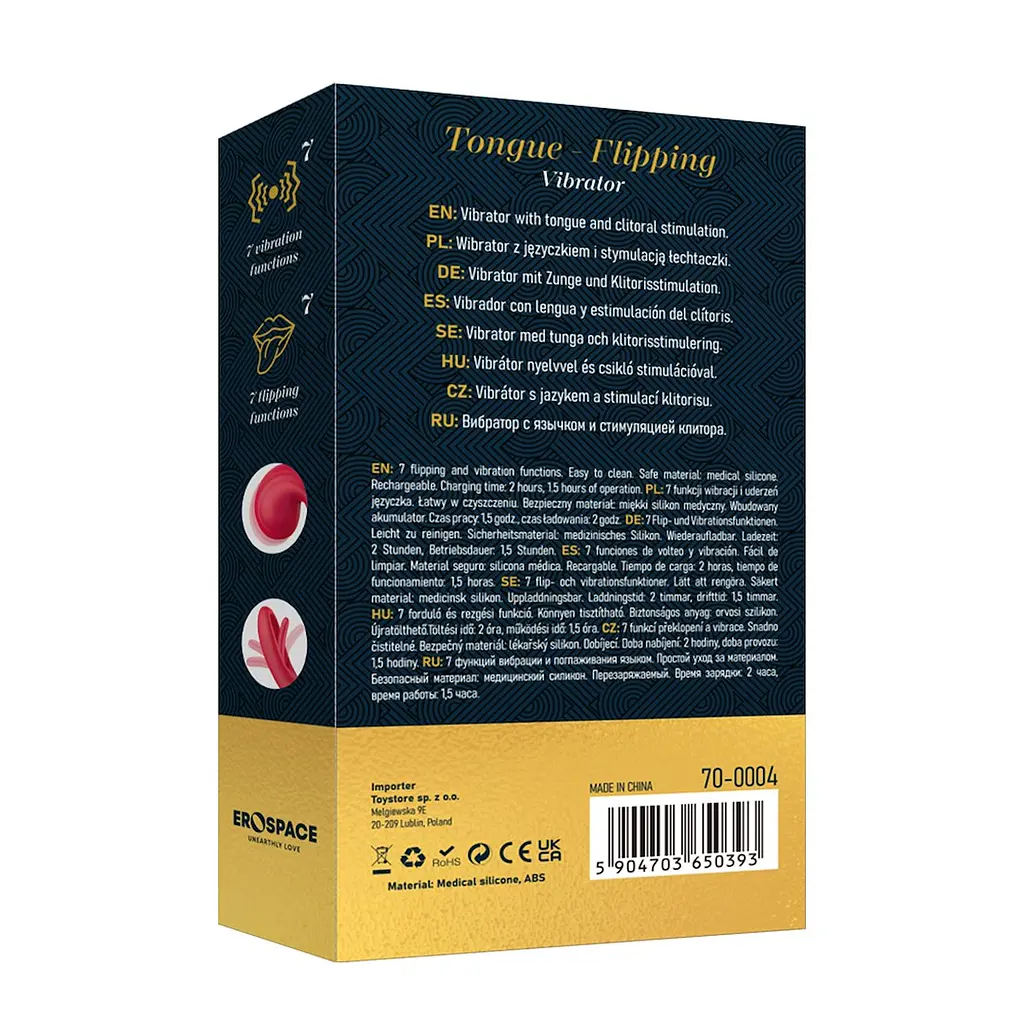 Вибратор-кролик Sweet Play Tongue-Flipping Vibrator А4 - фото 10