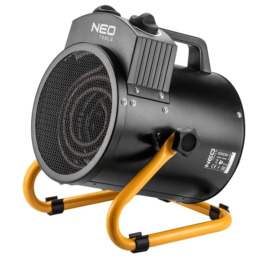 Теплова гармата Neo Tools 2,0 кВт, площа обігріву 20 кв.м., підлоговий, чорний (90-067)