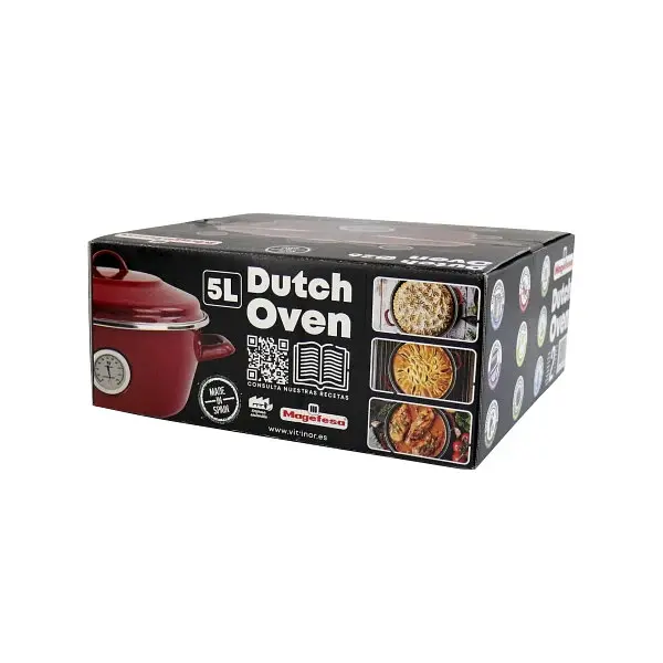 Каструля-жаровня з кришкою Vitrinor Dutch Oven 2111691 26 см 5 л червона - фото 6