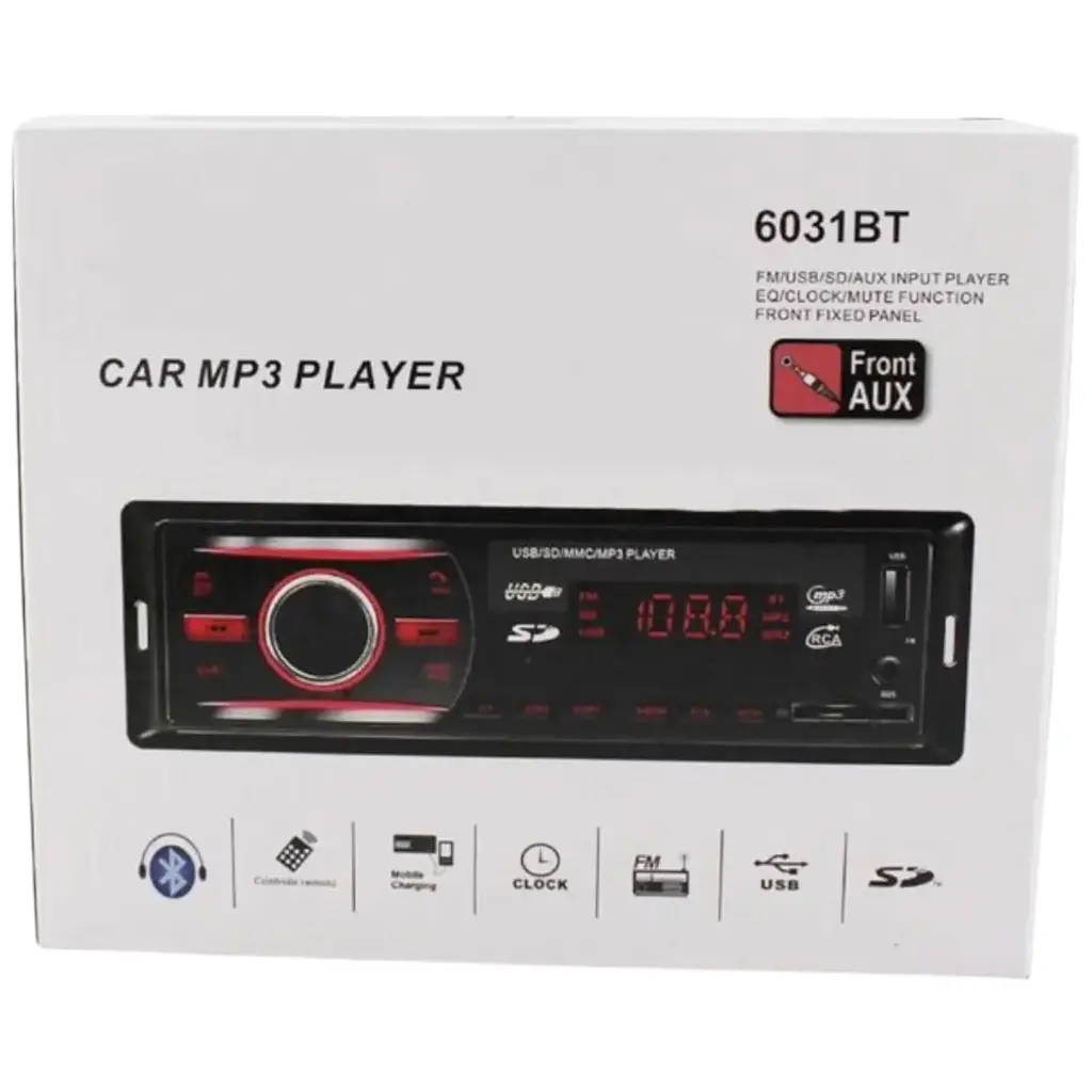 Автомагнітола RGB Technology 6031BT Bluetooth автомобільна магнітола чорна - фото 7