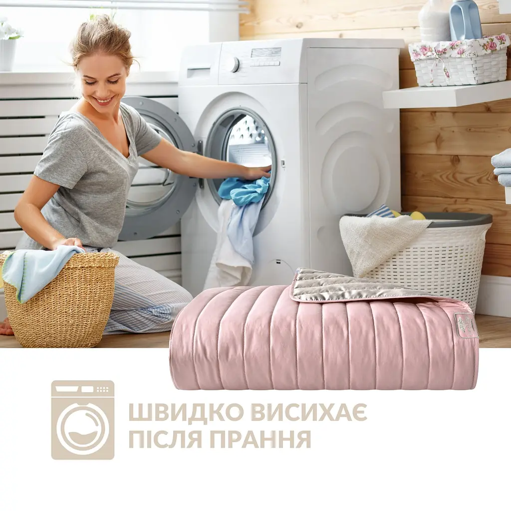 Покрывало на кровать Ideia с декортивными подушками пудрово серое 220х240 см (8000035831_пудра/серый) - фото 7