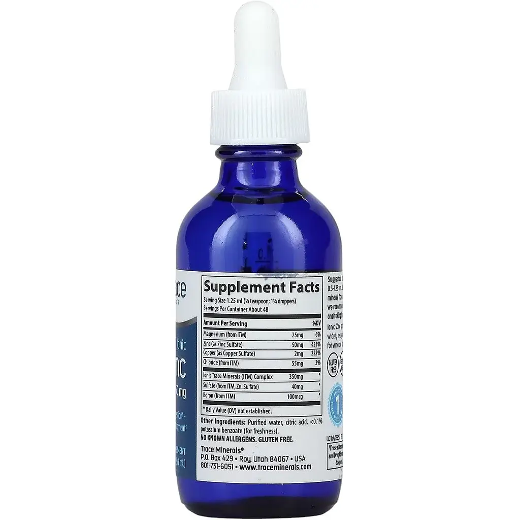 Цинк іонний Trace Minerals Ionic Zinc 50 мг 59 мл - фото 2