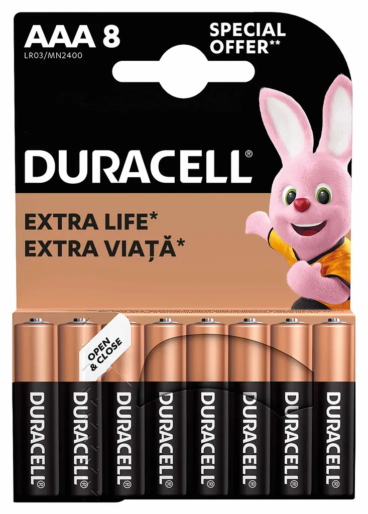 Лужні батареї Duracell AAA, 8 шт. (6409630) - фото 2