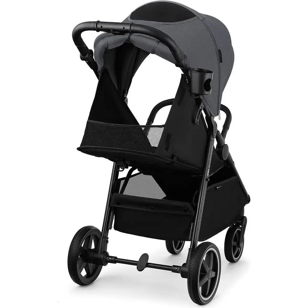 Прогулочная коляска Kinderkraft Route Platinum Grey серая (00-00305124) - фото 4