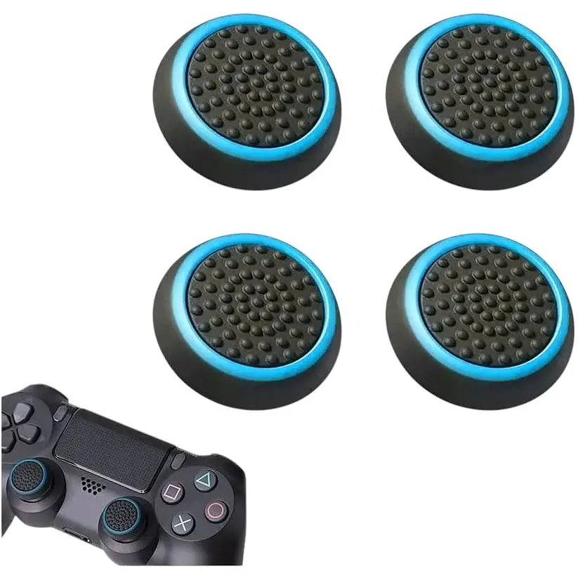 Накладки на стіки Thumb Grips 4-pack для PS4/PS5/Xbox Black Blue [122998] - фото 5