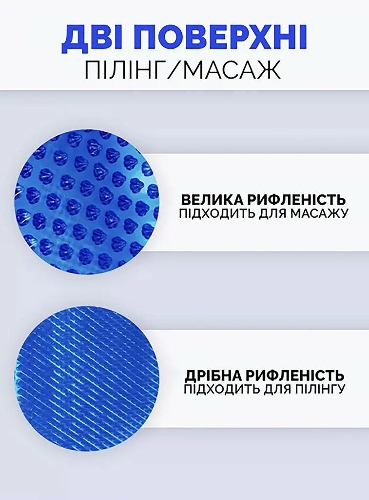 Масажна щітка рукавичка силіконова антицелюлітна Синій 87667 - фото 9