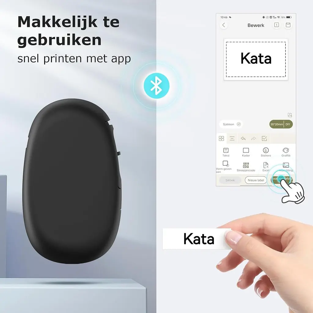 Принтер етикеток SUPVAN Bluetooth E10 з 1 рулоном наклейок - фото 2