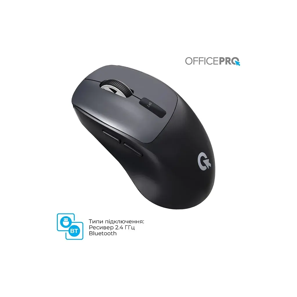 Мишка OfficePro M398B Wireless/Bluetooth Black (M398B) - фото 11
