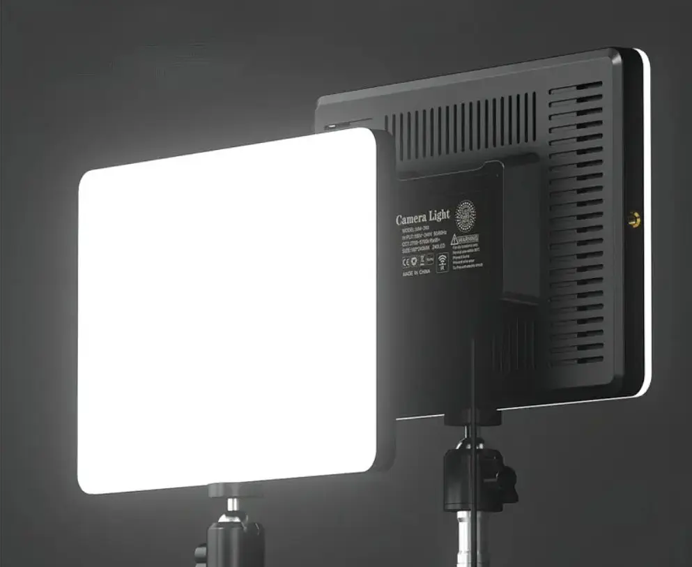 Студійне відеосвітло 15W LED PL-26 лампа панель для фото та відео з регулюванням яскравості 2700К-6500К 23x16 см від USB - фото 8