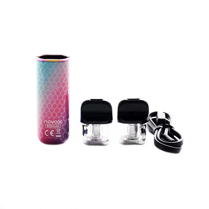 Под-система электронная сигарета Smok Novo X 25 W Pod Kit 800 mAh 2 ml 7 Color Cobra бирюзово-розовая (11073) - фото 4