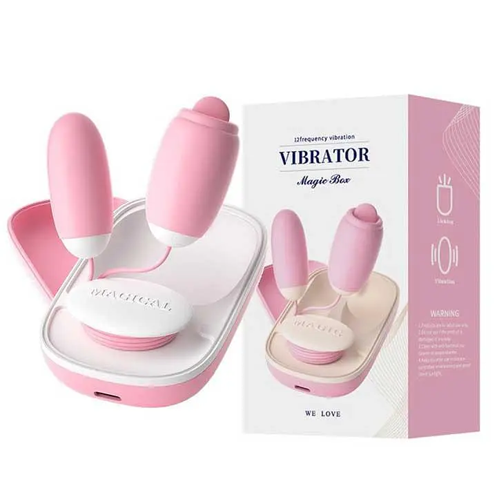 Двойное виброяйцо с языком Laile Magic Box USB  20 режимов – Вибраторы - фото 3