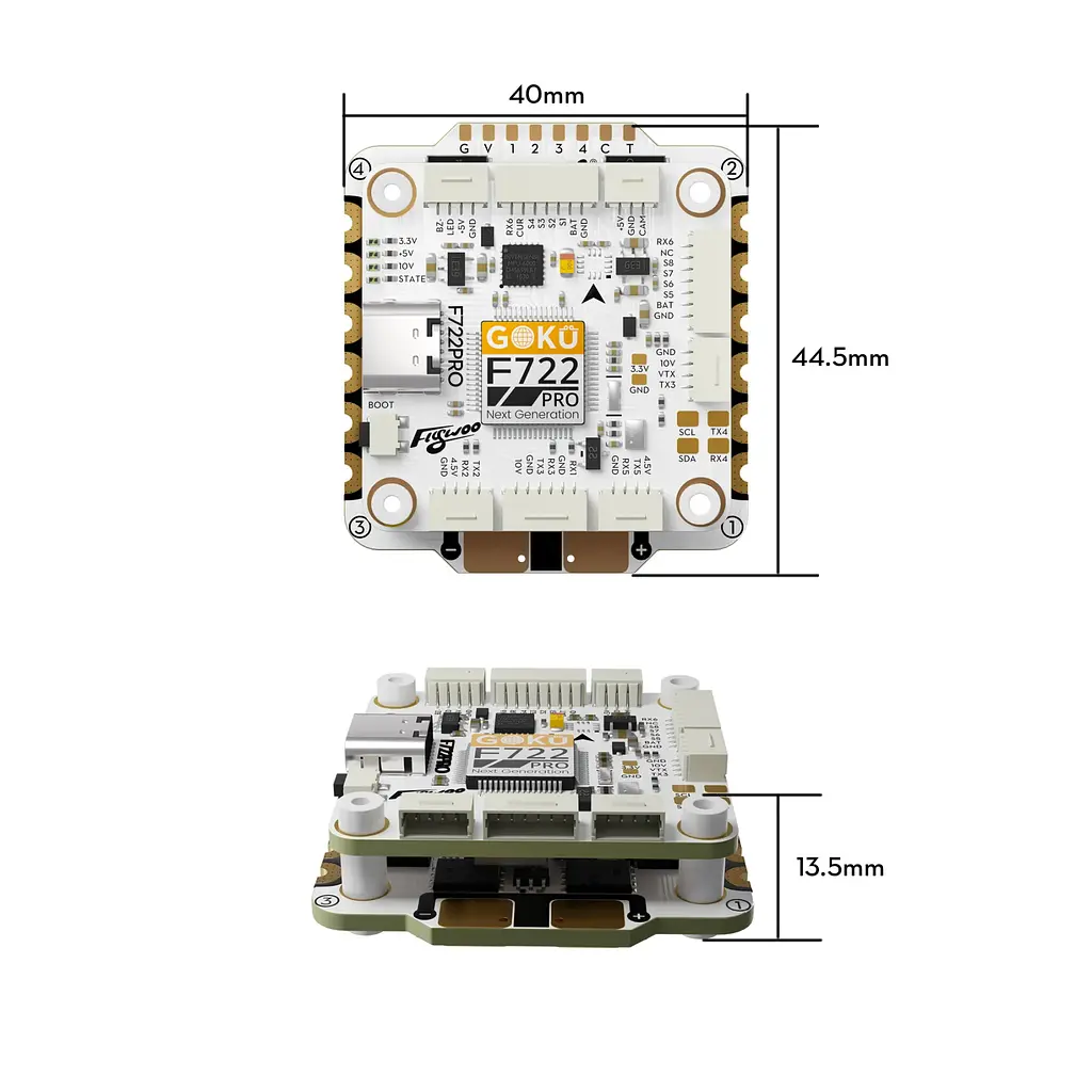 Стек FC+ESC Flywoo GOKU F722 Pro V2 55A 32Bit 128K із 16МБ Blackbox - фото 4