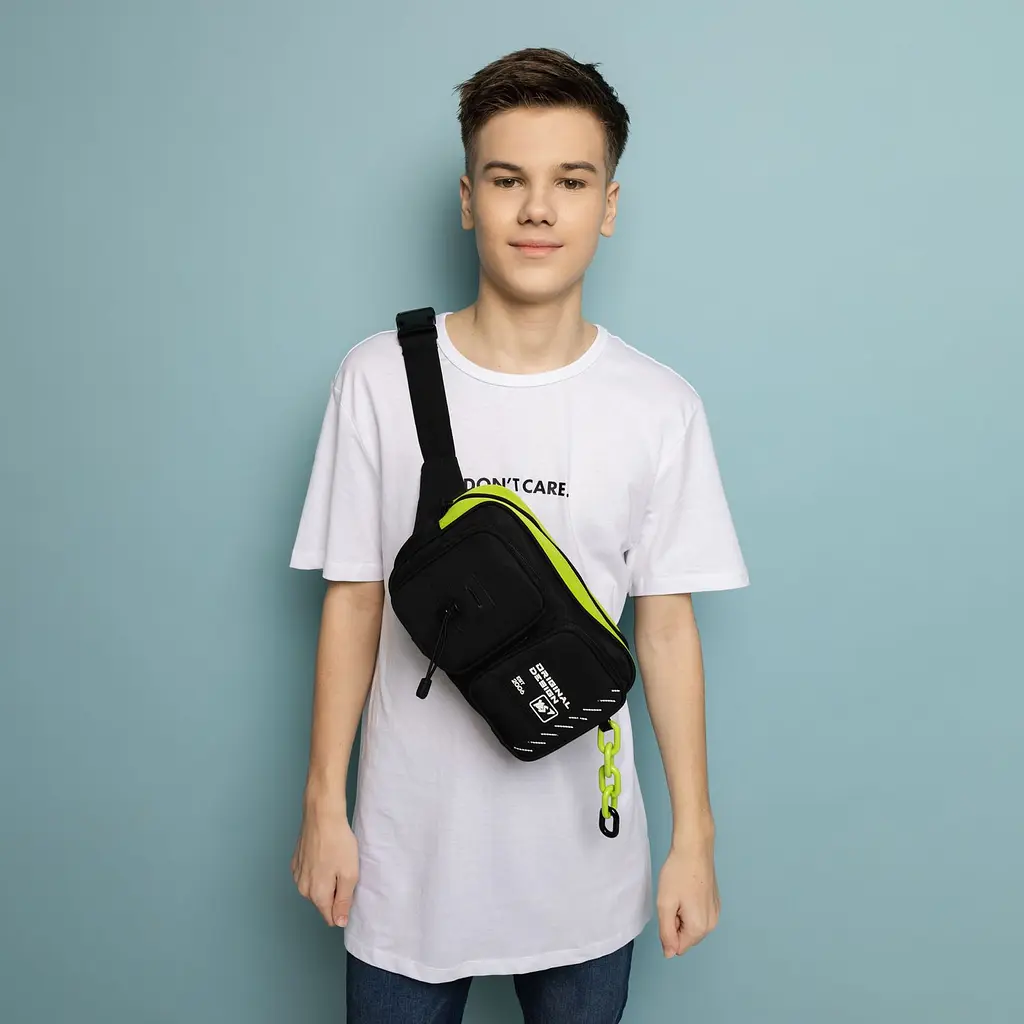 Сумка на пояс Yes SP-31 Sense черная 25 х 15.5 x 6 см (559526) - фото 2