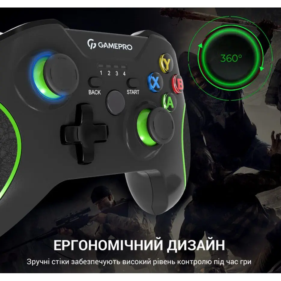 Геймпад джойстик GamePro MG-650 Black 2.4G PC/PS3/Android - фото 12