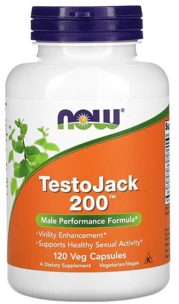 Репродуктивне здоров'я чоловіків NOW Foods TestoJack 200 120 вегетаріанських капсул