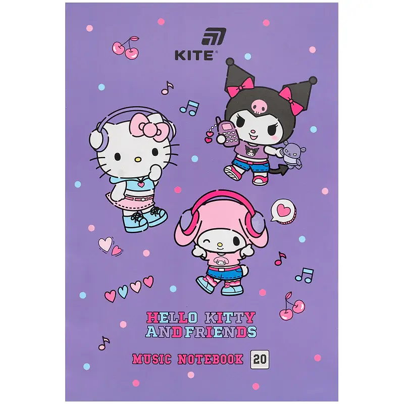 Нотний зошит А4 20арк. Hello Kitty №HK26-404/Kite/ - фото 5