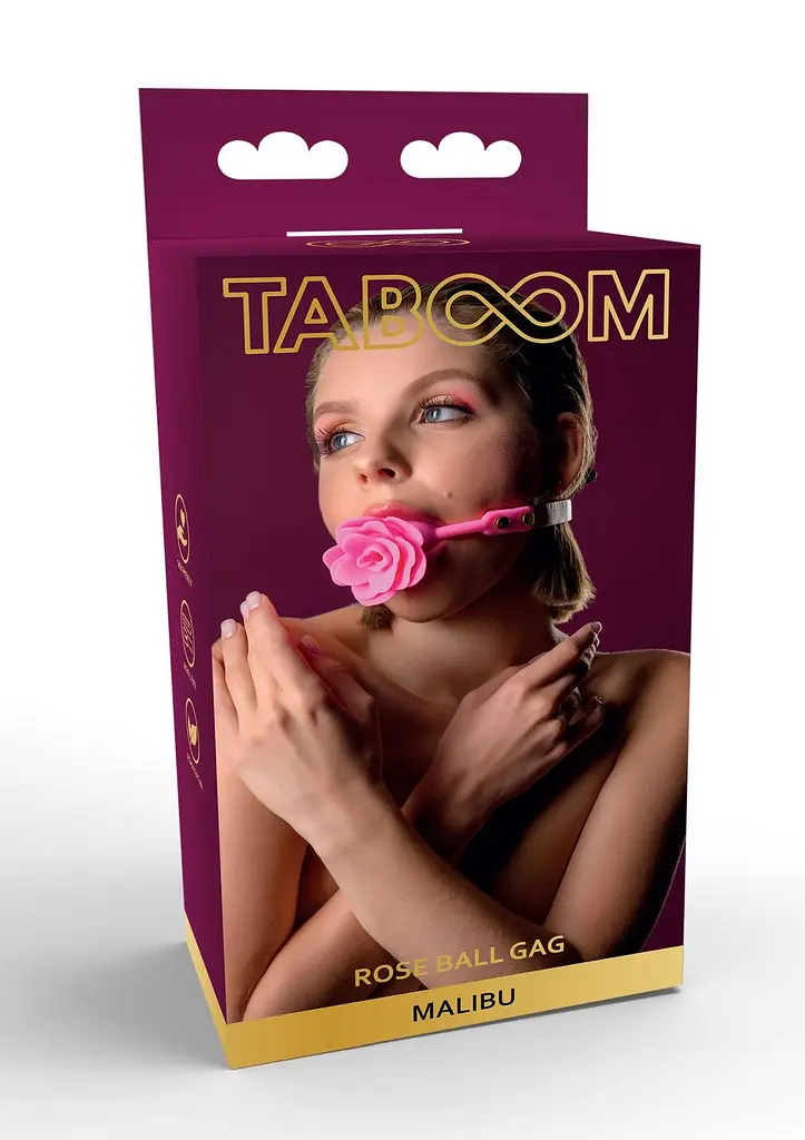 Кляп Taboom Rose Ball Gag Malibu розовый - фото 3