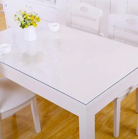 Мягкое стекло Прозрачная силиконовая скатерть на стол Soft Glass Защита для мебели 1.7х1.0м (толщина 1.5мм) - фото 10