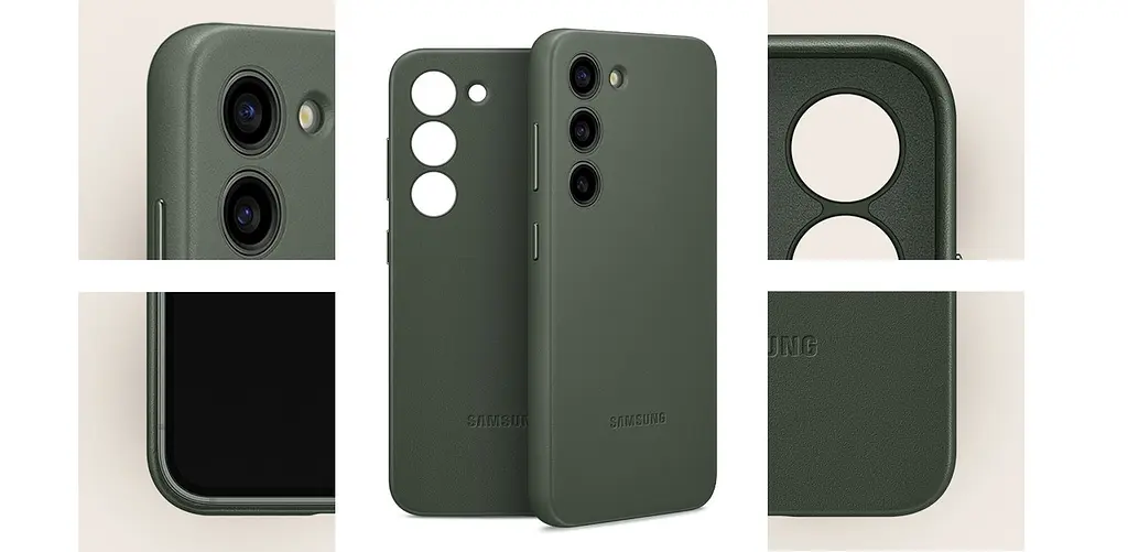 Оригінальний шкіряний чохол для Samsung Galaxy S23 (6.1") Leather Cover Case EF-VS911LGEGRU Green - фото 3