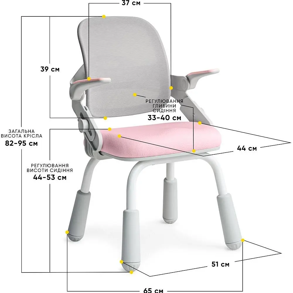 Детское кресло Mealux Neo Air Static Pink Grey (Y-306 KPG) - фото 2