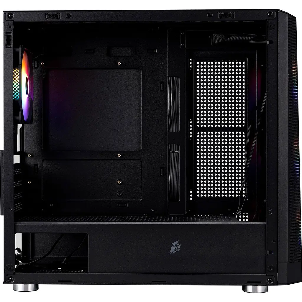 Корпус 1stPlayer FD5-M-BK-4F1 Black [146448] - фото 3