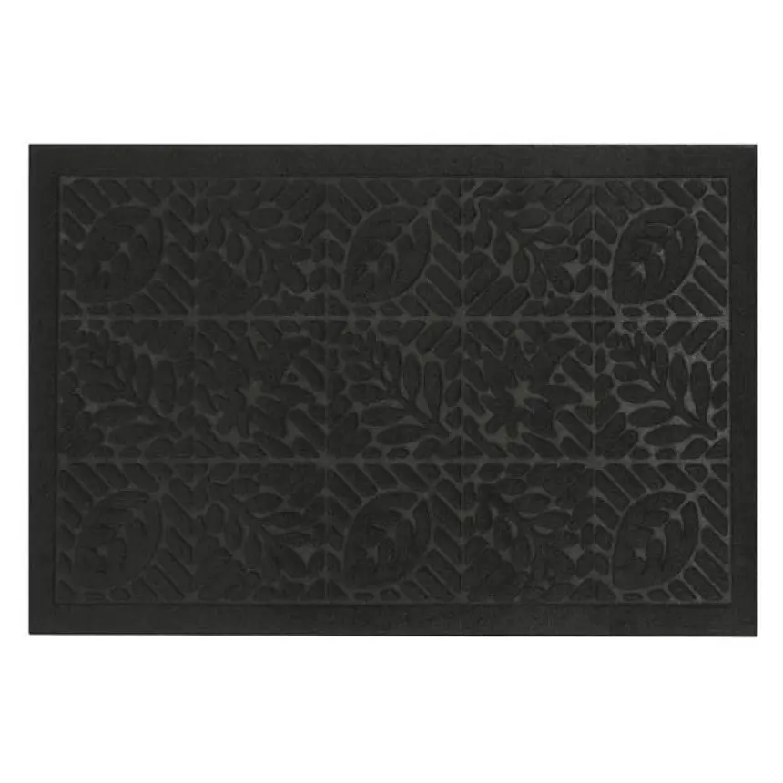 Килимок придверний Eco Fabric Листя без кромки чорний 40 х 60 см (4060-006) - фото 3