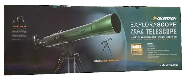 Телескоп Celestron ExploraScope 70 AZ рефрактор 707AZ2 - фото 11