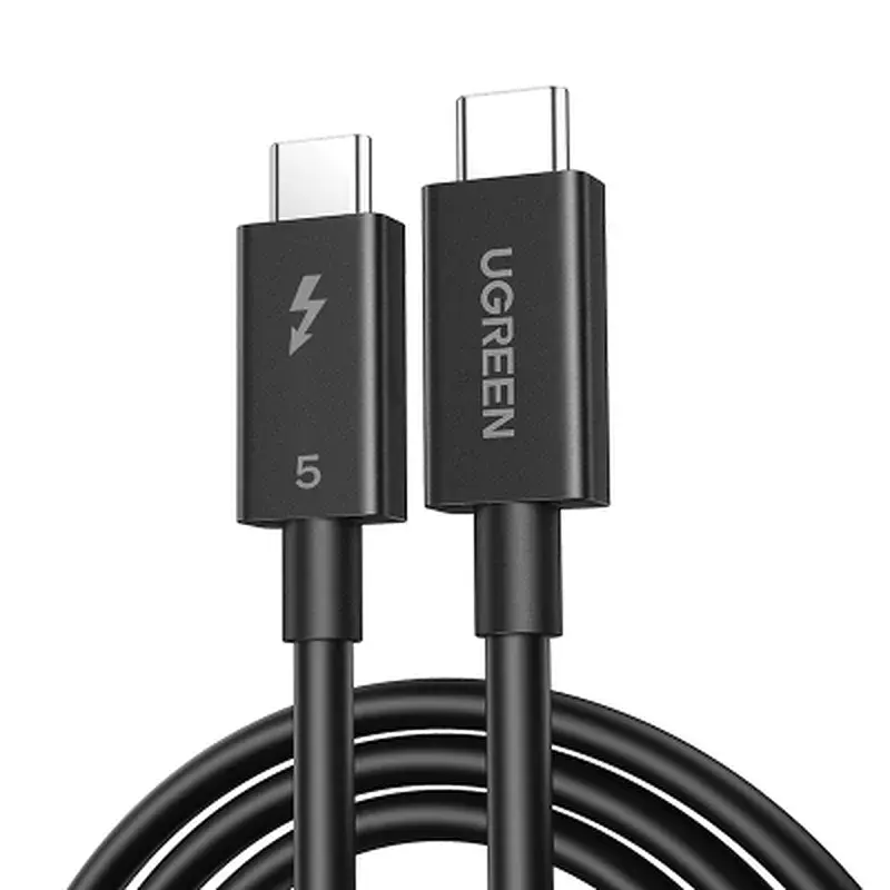 Кабель для передачи данных Ugreen L703 USB-C to USB-C Thunderbolt 5 240W 5A 120Gbps 16/8/4K 1.0 m black (45996)