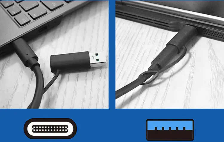 Кабель Oculus Link Type-C/Type-C USB-A 2в1 Quest 2/3/Pro/Pico 4 3.2 5 м Чорний (CC-AC-5mGB) - фото 6