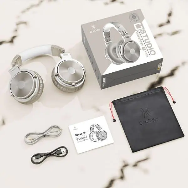 Наушники OneOdio Studio Pro C Bluetooth+3,5мм Silver (Pro C Silver) - фото 4