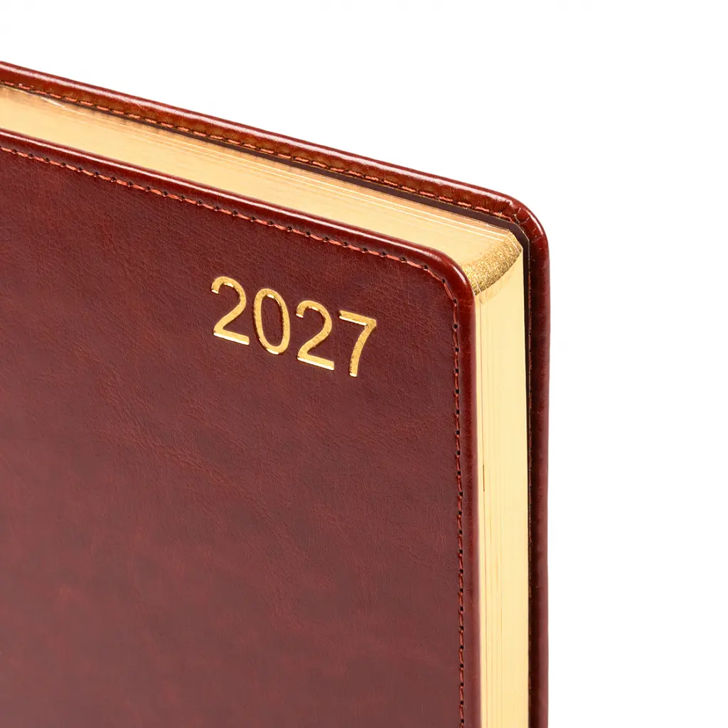 Щоденник діловий Leo Planner 2027 City А5 твердий 368 сторінок коричневий (252753) - фото 3