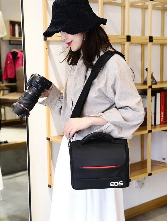 Сумка для фотоапарата Canon EOS протиударна чорний з червоним (IBF030BR) - фото 8