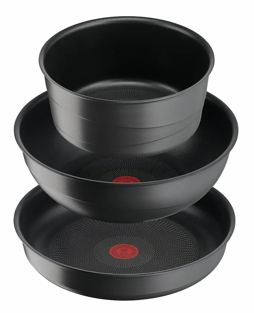 Tefal Набір посуду Tefal Ingenio Inspiration, 6предметів, алюміній, скло, бакеліт, чорний - фото 2
