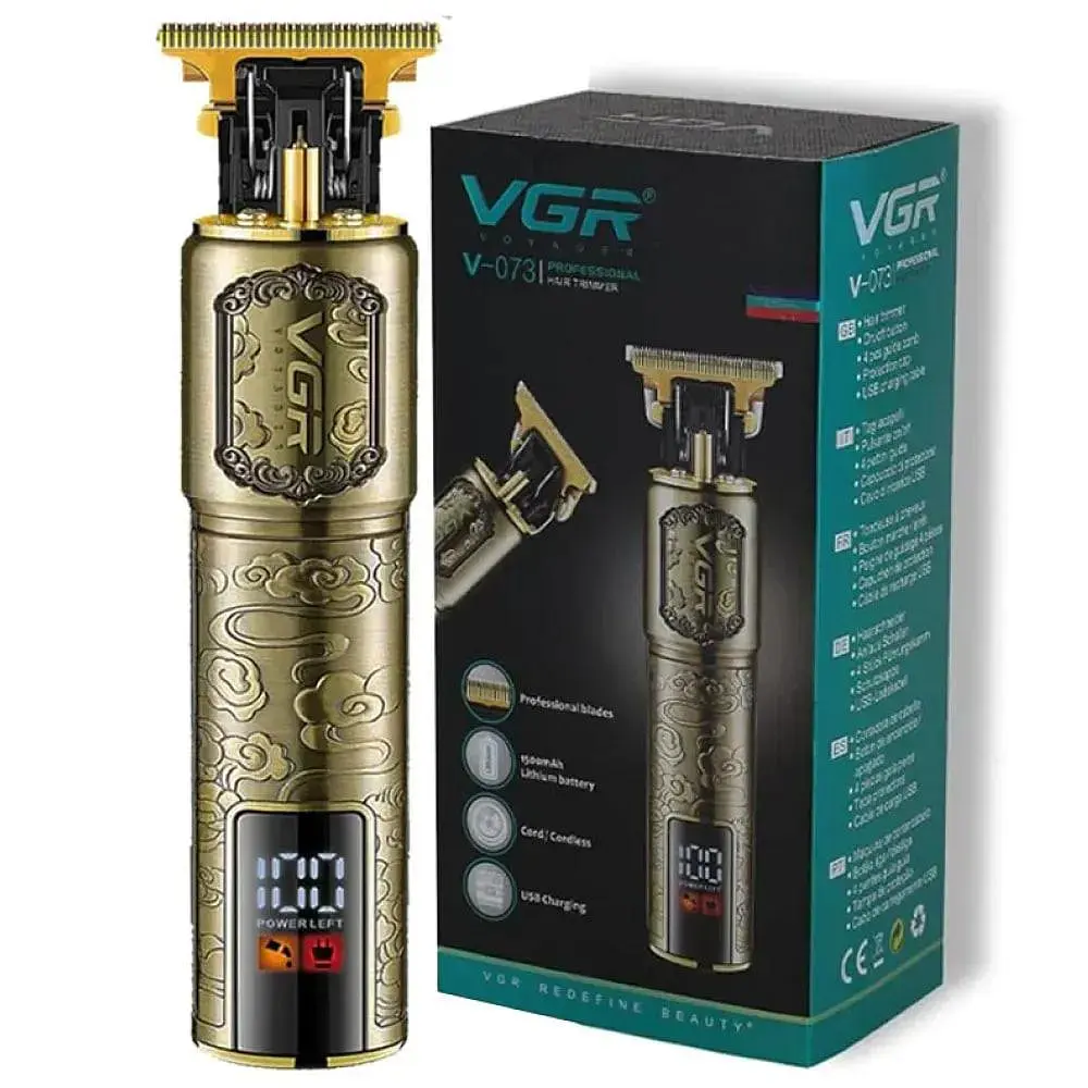 Тример VGR V-073 акумуляторний для бороди та волосся ∙ Акумуляторна машинка для стрижки від USB + 4 насадки VGR V-073 - фото 2