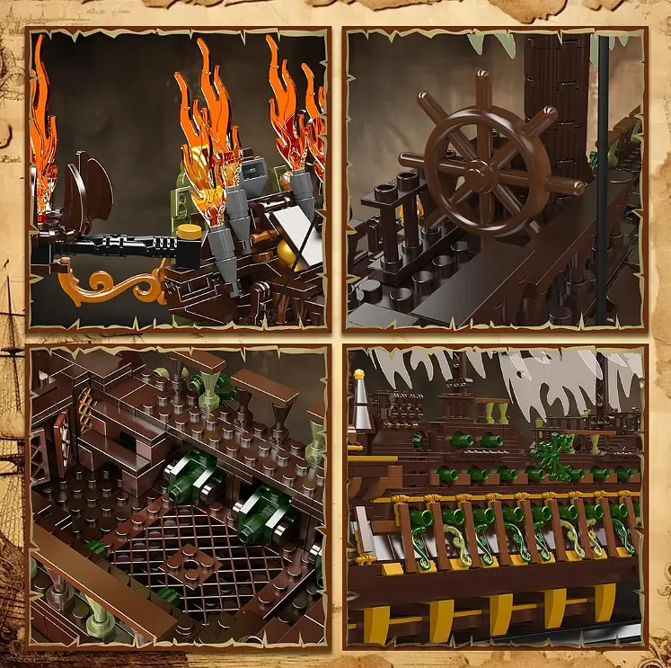 Конструктор Mould King Пиратский Корабль 4364 элемента Ramiz - фото 7