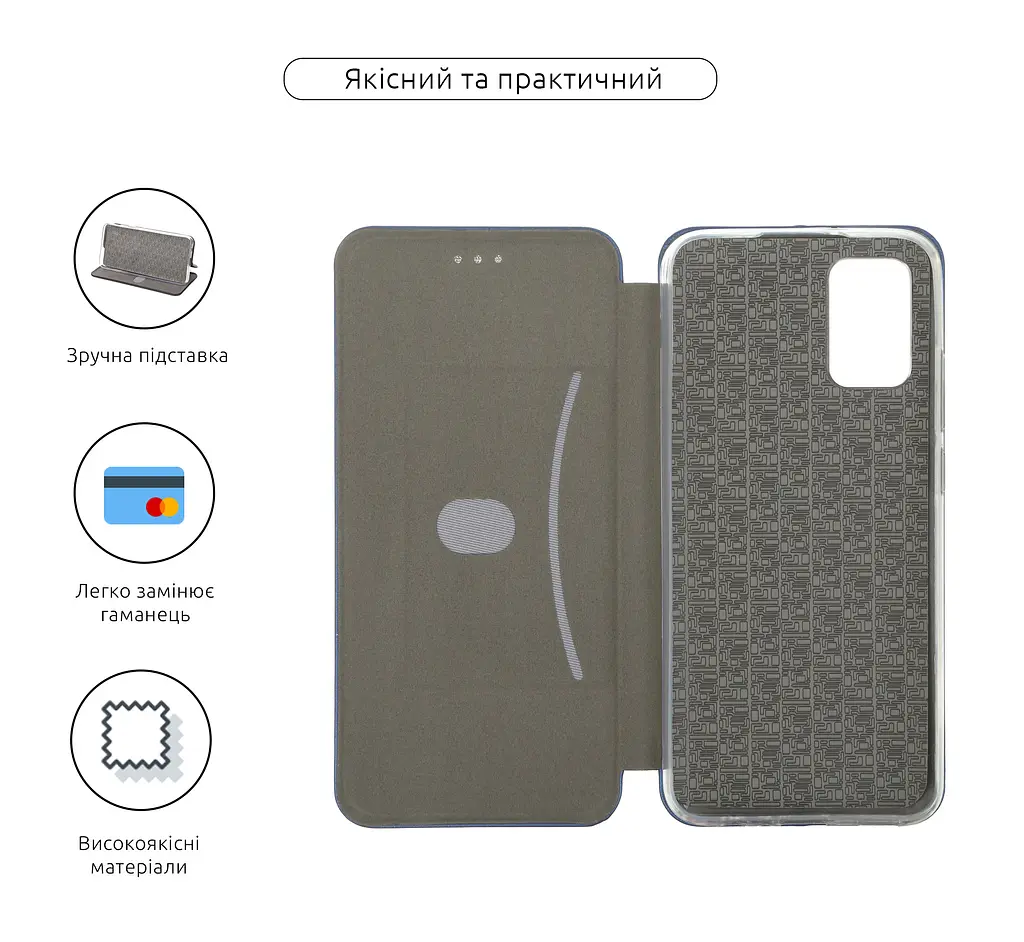 Чехол-книжка для Samsung Galaxy A02s (A025), G-Case, синий, кожаный чехол-книжка из экокожи (PU) и TPU, с магнитом, с подставкой и вместительным кардхолдером, противоударный, защита всего корпуса, ArmorStandart (ARM58268) - фото 4
