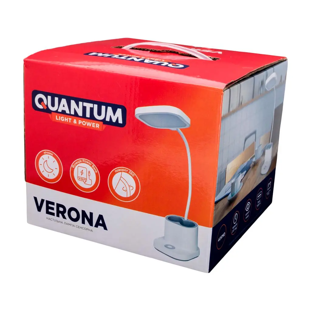Настільна лампа Quantum VERONA/4000mAh LED з Power Bank (QM-TL1060) - фото 2