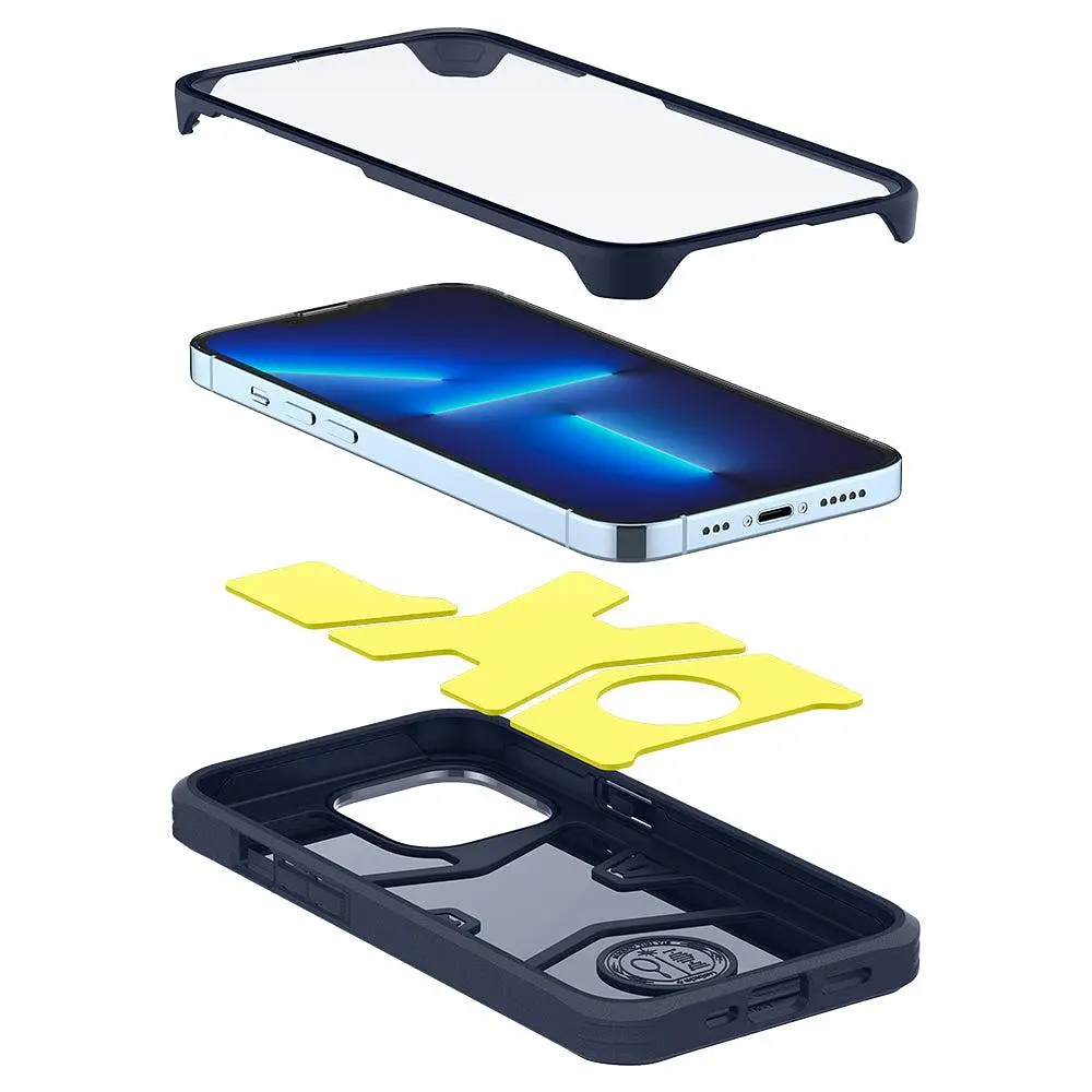 Чохол прозорий протиударний Spigen Geo Armor 360 ACS03292 для iPhone 13 Pro (6.1") Navy Blue - фото 4