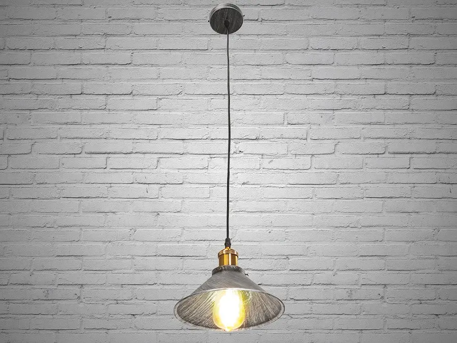 Світильник підвісний Diasha 6855-210-BK-SV Loft, 1xE27, 40W, регулювання висоти, діаметр 21 см, металевий, сучасний стиль для дому - фото 4