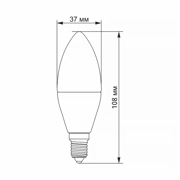 LED лампа Videx C37h 6W E14 4100K - фото 3