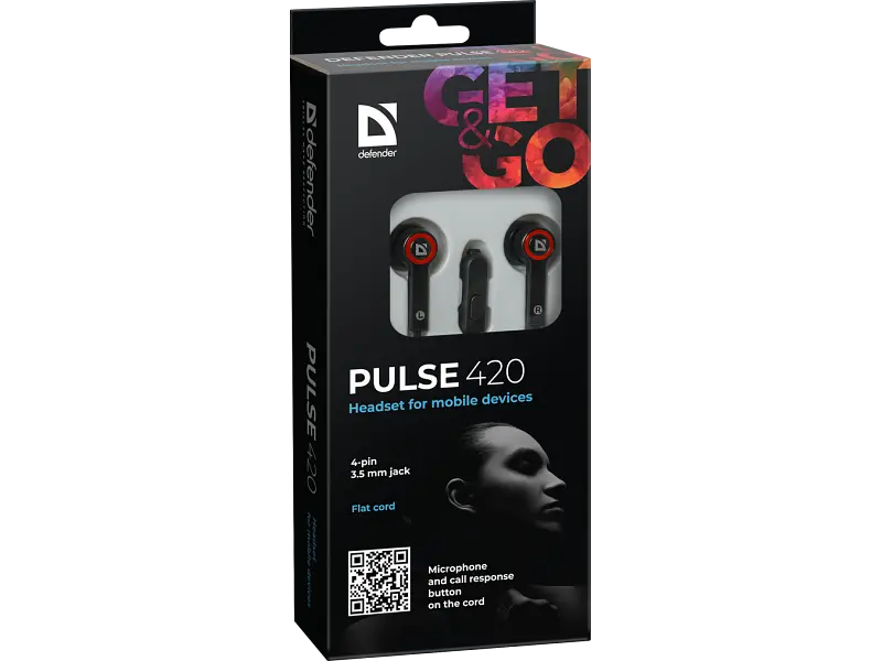 Навушники Defender Pulse 420 Black/Red - фото 3