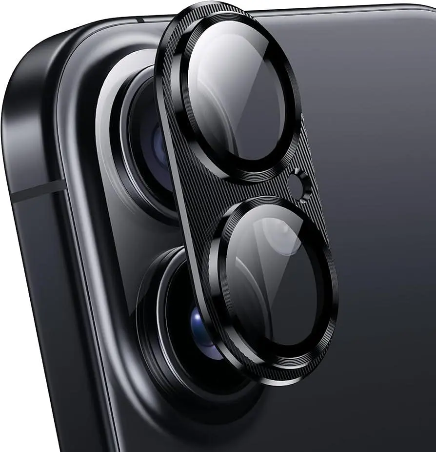 Захисне скло DK для Apple iPhone 16 на камеру CD Metal Armor 021404 black - фото 2