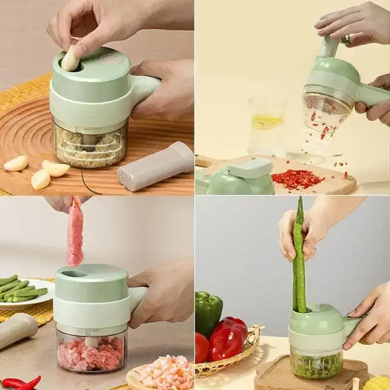 Ручний електричний подрібнювач для овочів Food Chopper Catling багатофункціональний 4 в 1 - фото 4