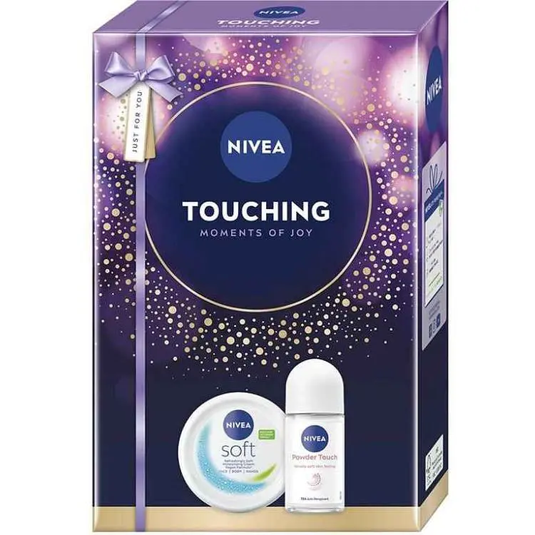 Набір подарунковий для жiнок NIVEA 2025 Touching: Зволожувальний крем+Антиперспірант