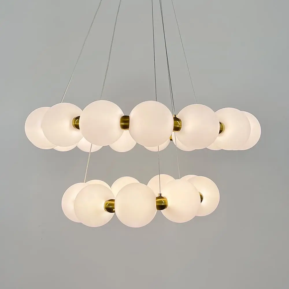 Люстра из серии Mysa Pearl Ø 40+60 см на 3 световых режима | Ст. 77068-600+400 | Line F - фото 4