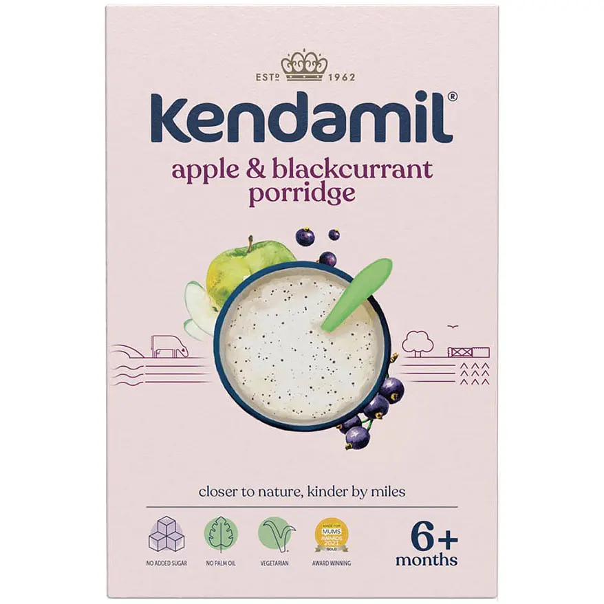 Молочна каша Kendamil з яблуком та чорною смородиною 300 г (2 шт. х 150 г) - фото 2