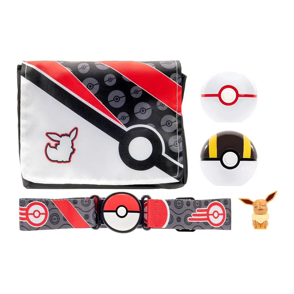 Ігровий набір POKEMON W5 - СПОРЯДЖЕННЯ ТРЕНЕРА ІВІ (2 покеболи, пояс, фігурка, сумка для м'ячів) Pokemon PKW3650 - фото 2