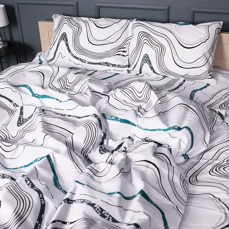 Наволочка MirSon Ranforce Elite 17-0695 Silver Foliage 70х70 см бело-серая (2200010452808) - фото 7