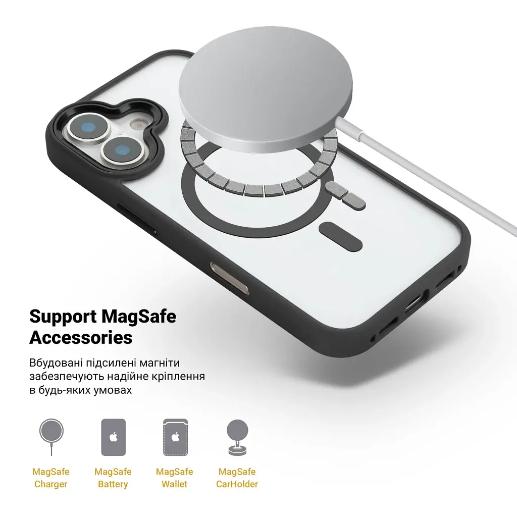 Чохол ArmorStandart Unit MagSafe для Apple iPhone 16 Black - фото 4