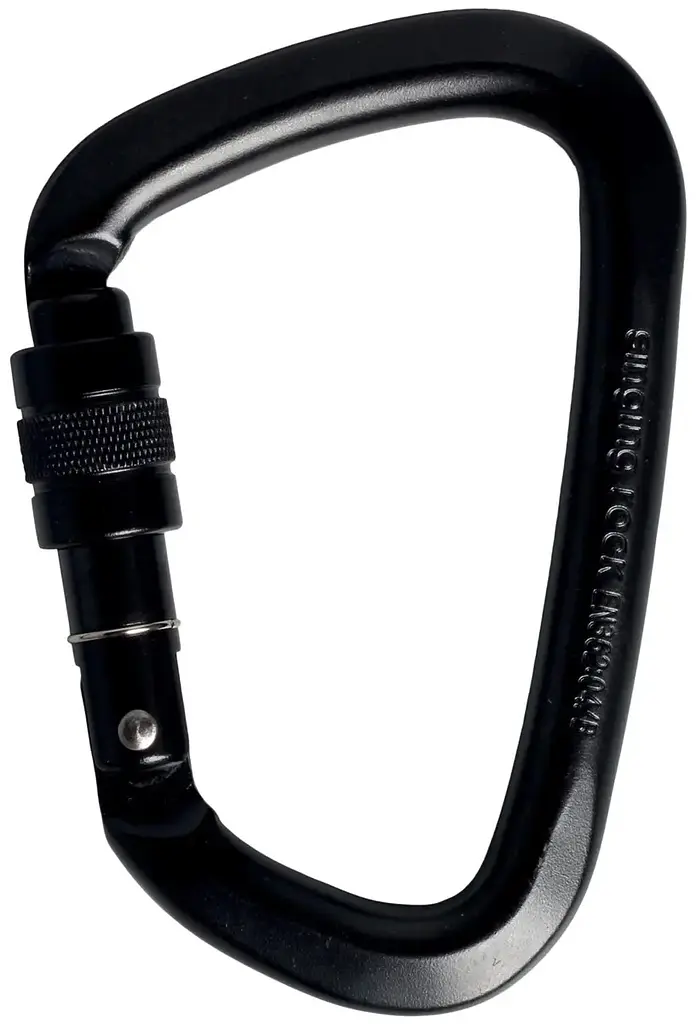 Карабін Singing Rock D Steel Lock Screw Gate Black 50kN - фото 2